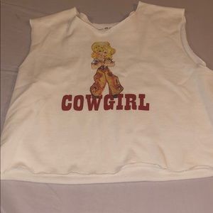 brandy melville cowgirl muscle tee